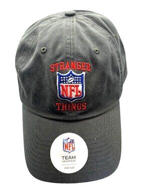 Stranger Things NFL Team Headwear Adjustable Baseball Cap One Size Gray